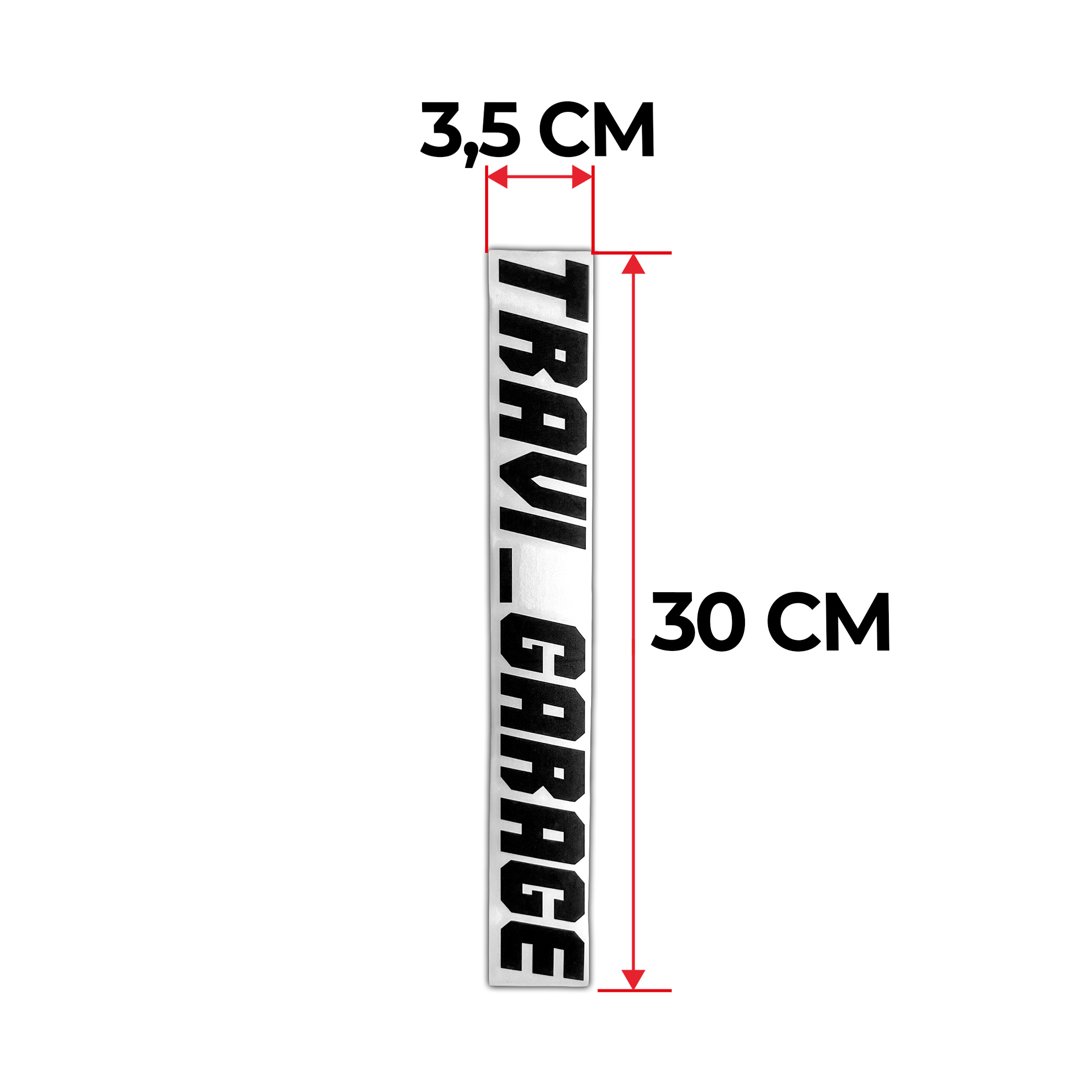 Czarny NAPIS Travi_Garage - 30 cm - obrazek 2