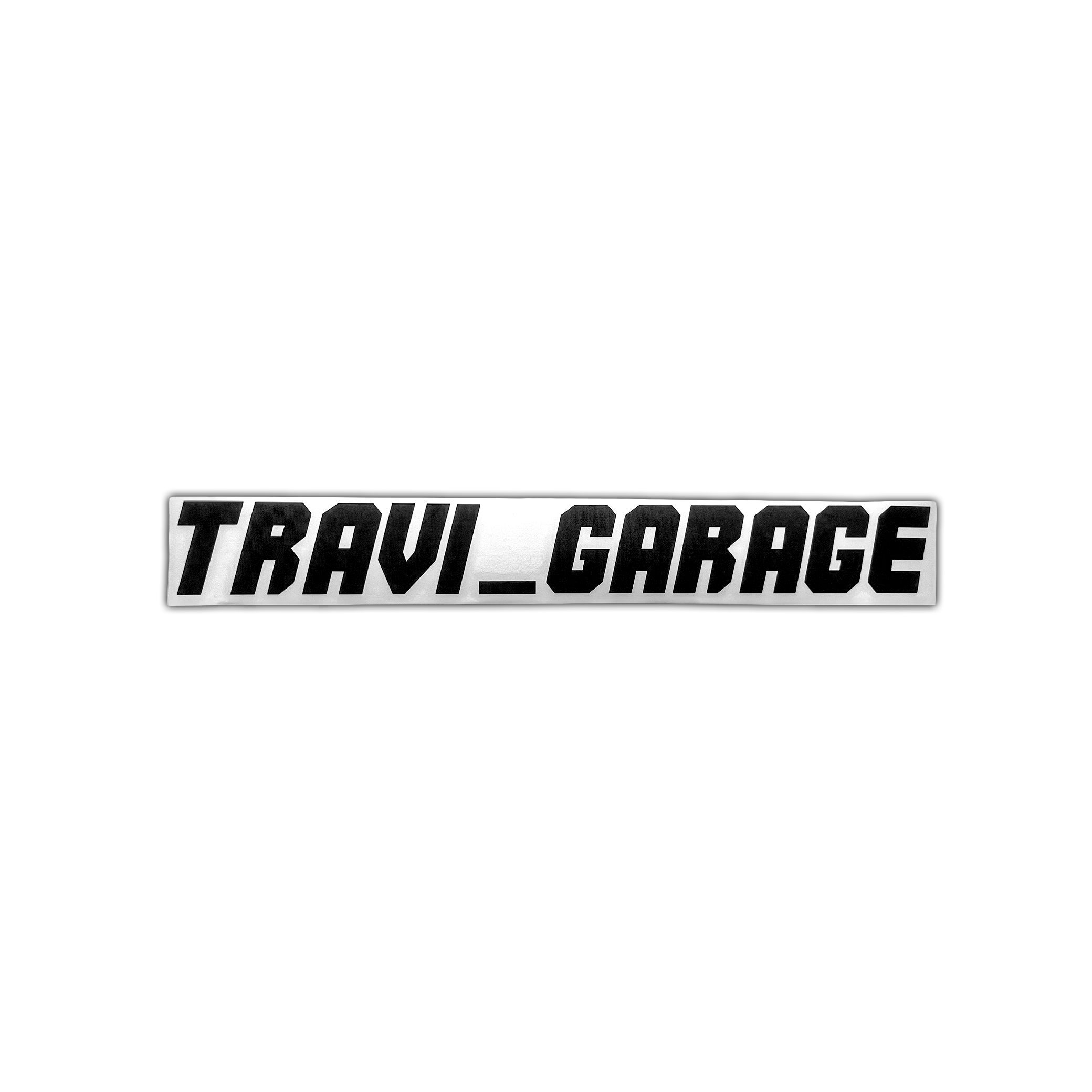 Czarny NAPIS Travi_Garage - 30 cm