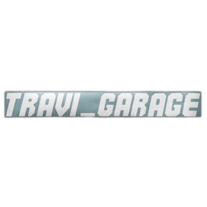 Biały NAPIS Travi_Garage - 60 cm