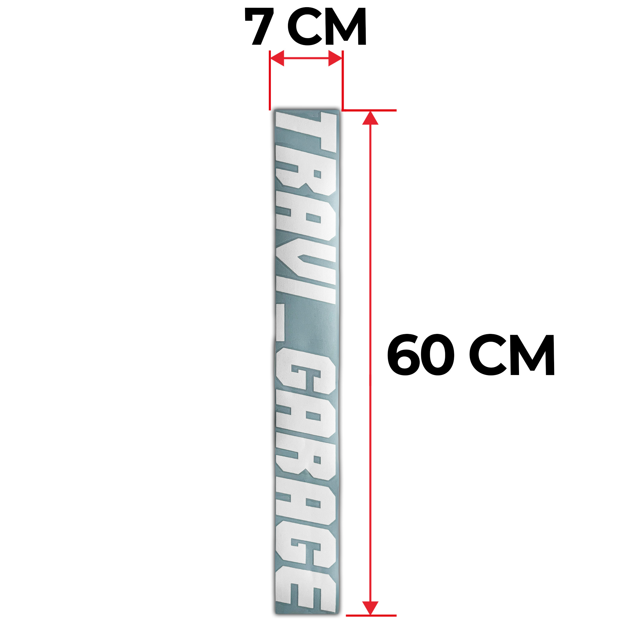 Biały NAPIS Travi_Garage - 60 cm - obrazek 2