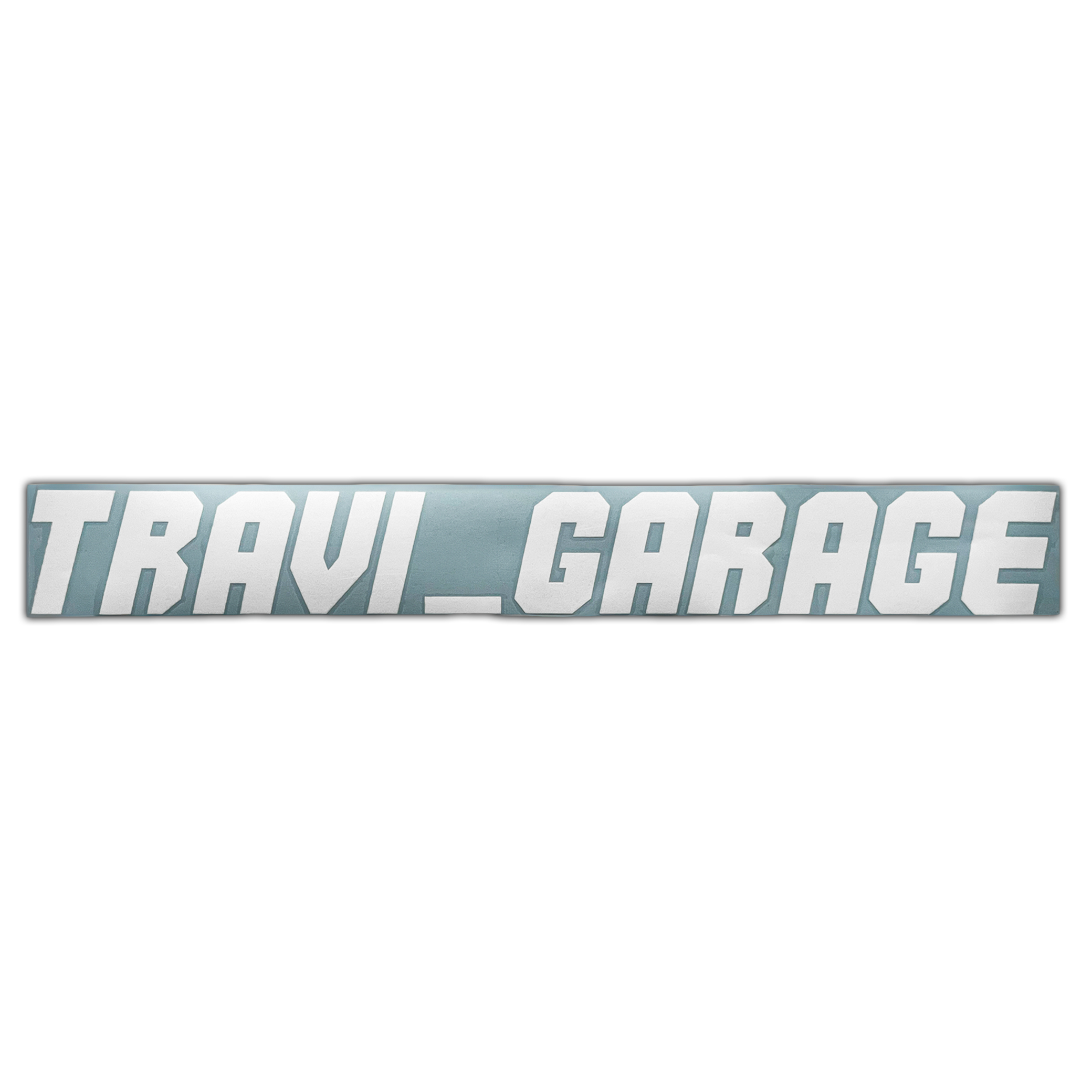 Biały NAPIS Travi_Garage - 60 cm