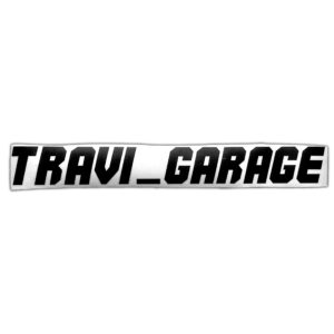 Czarny NAPIS Travi_Garage - 60 cm