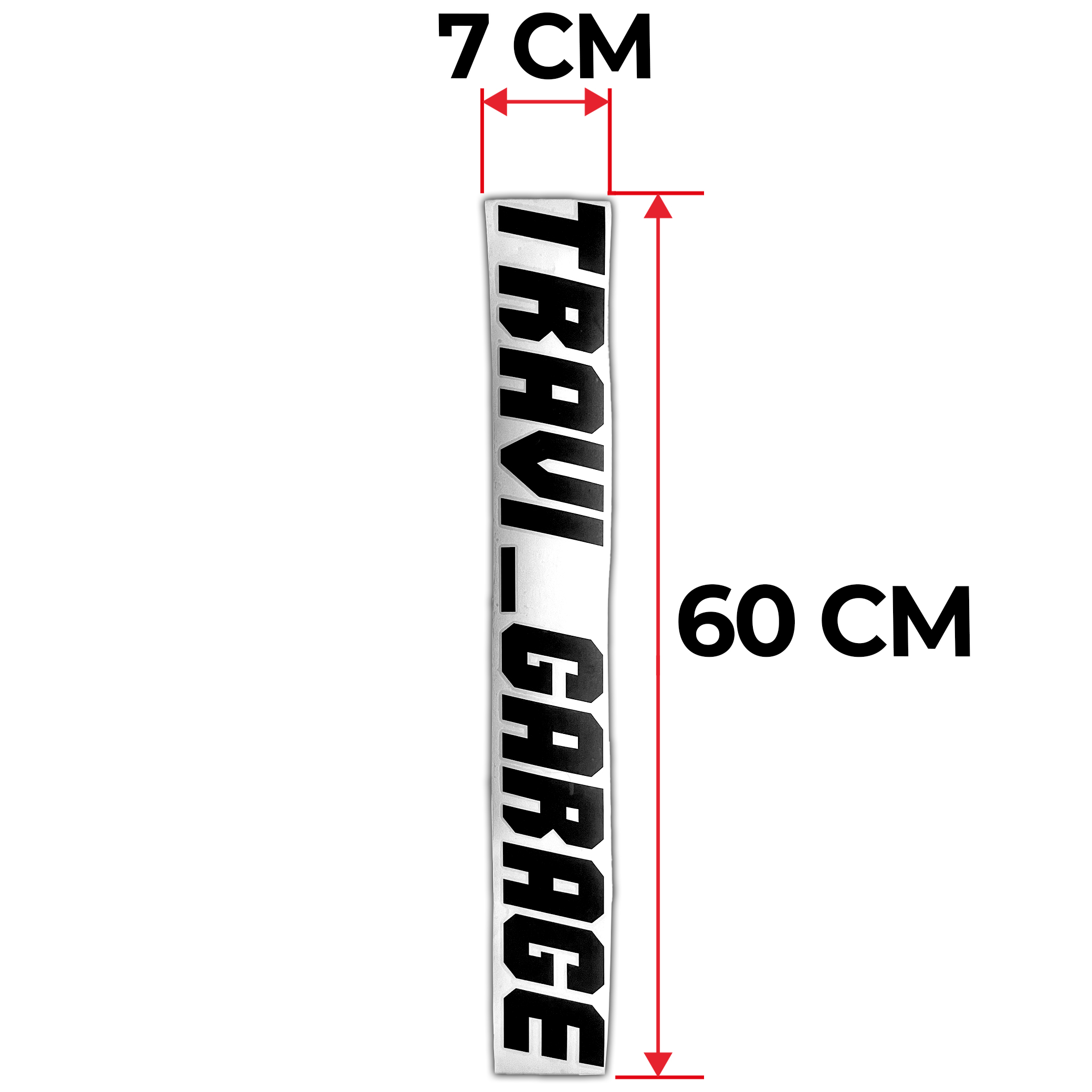 Czarny NAPIS Travi_Garage - 60 cm - obrazek 2