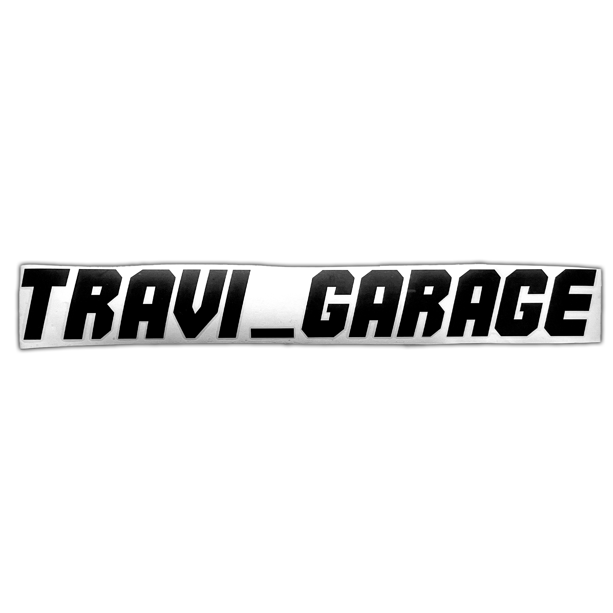 Czarny NAPIS Travi_Garage - 60 cm