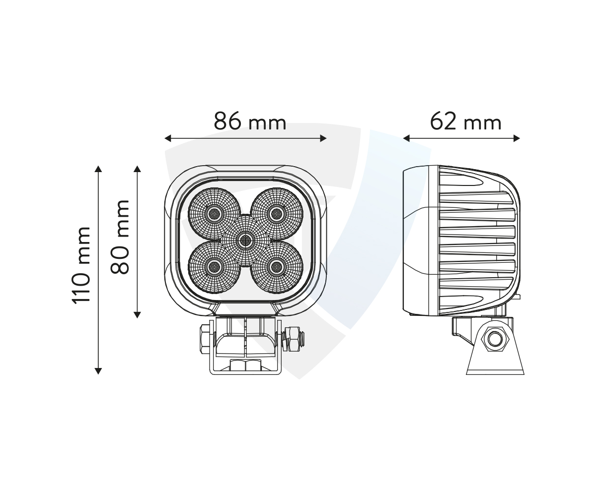 Lampa Robocza 5 LED 50W Rozproszona TT.13350 - obrazek 6