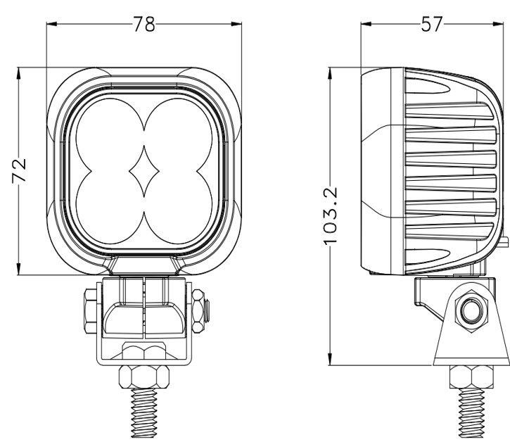 Lampa Robocza 4 LED 40W Rozproszona TT.13330 - obrazek 8
