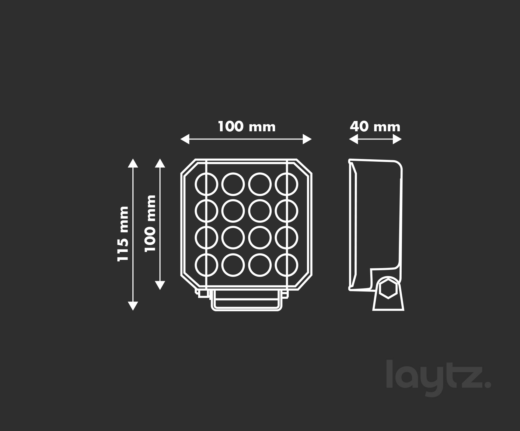 Lampa robocza LY7109 z zakrzywioną soczewką – 6100 lumenów - obrazek 3